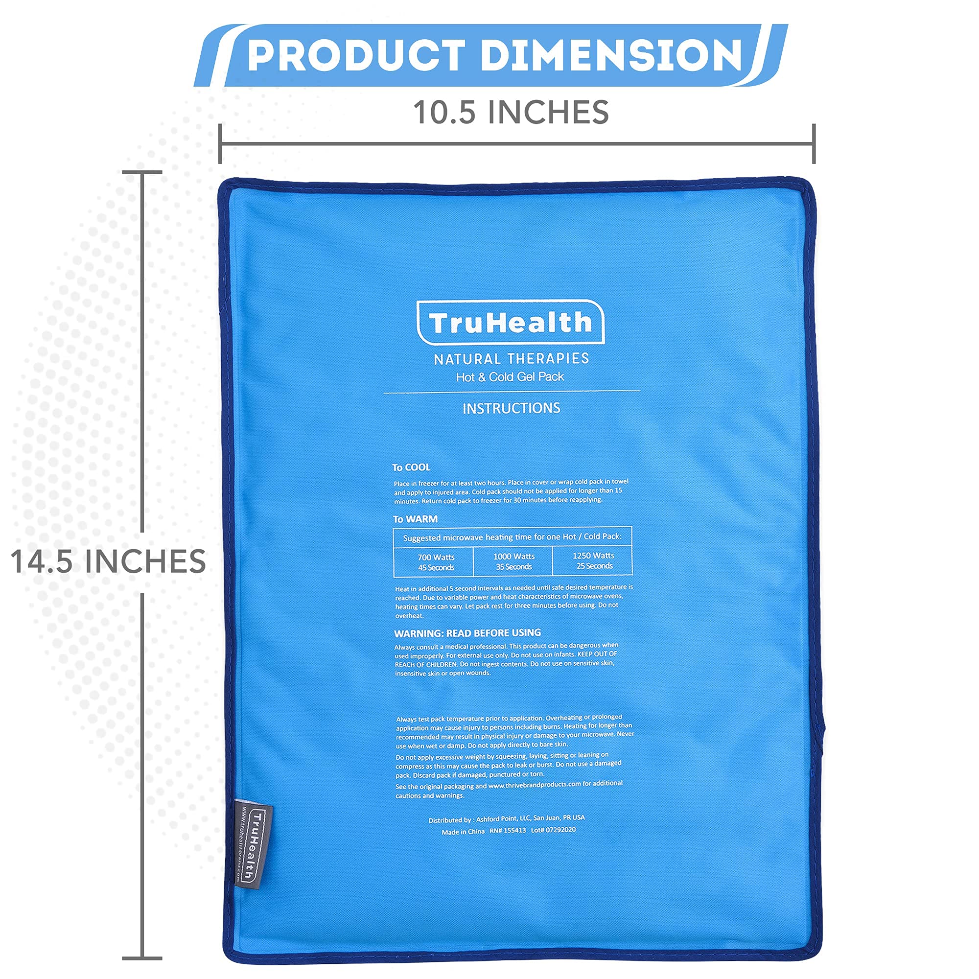 TruHealth coutures-renforcees-pack-gel assure durabilité et sécurité.
