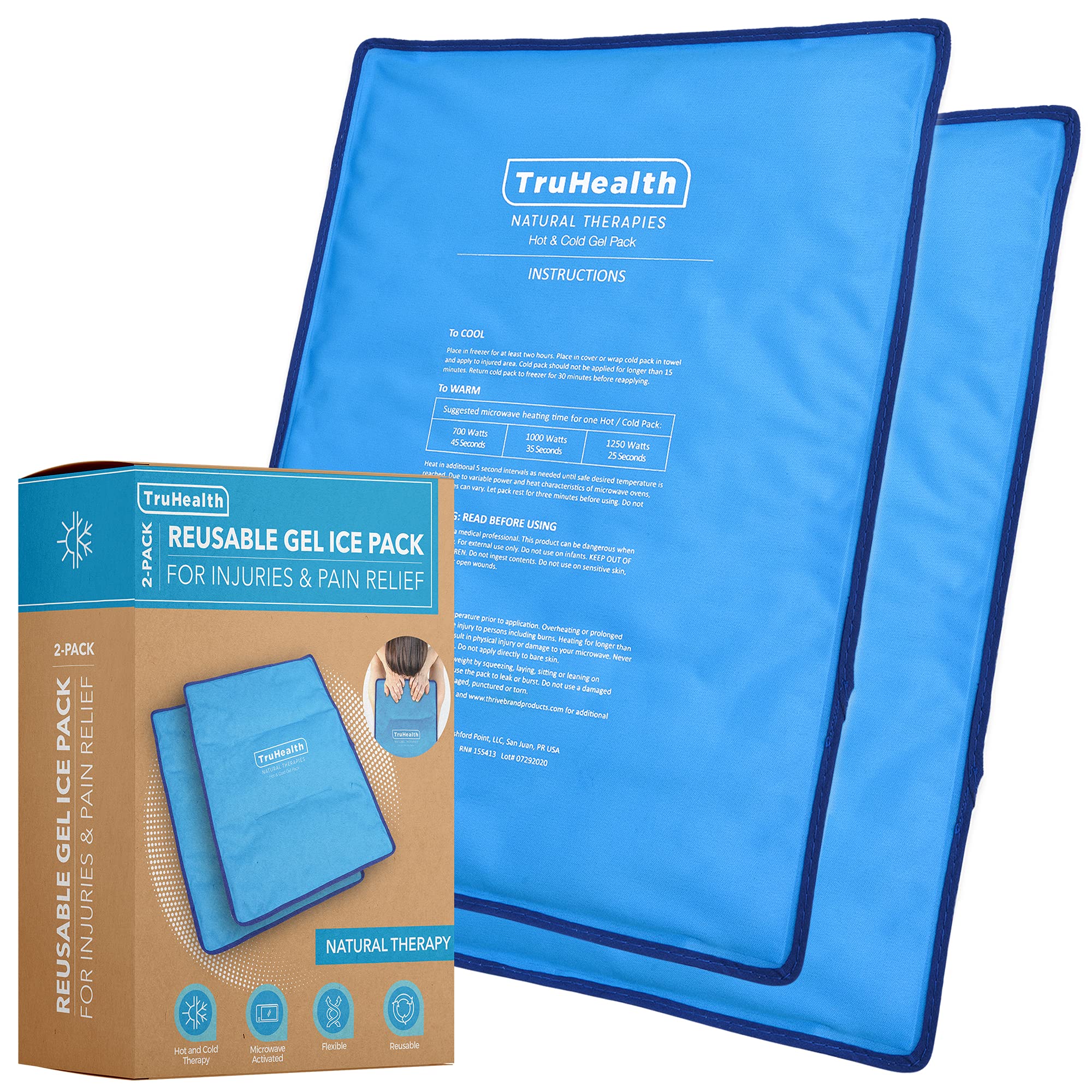 TruHealth gel-pack-glace-épaule-contour pour soulagement ciblé après activité.