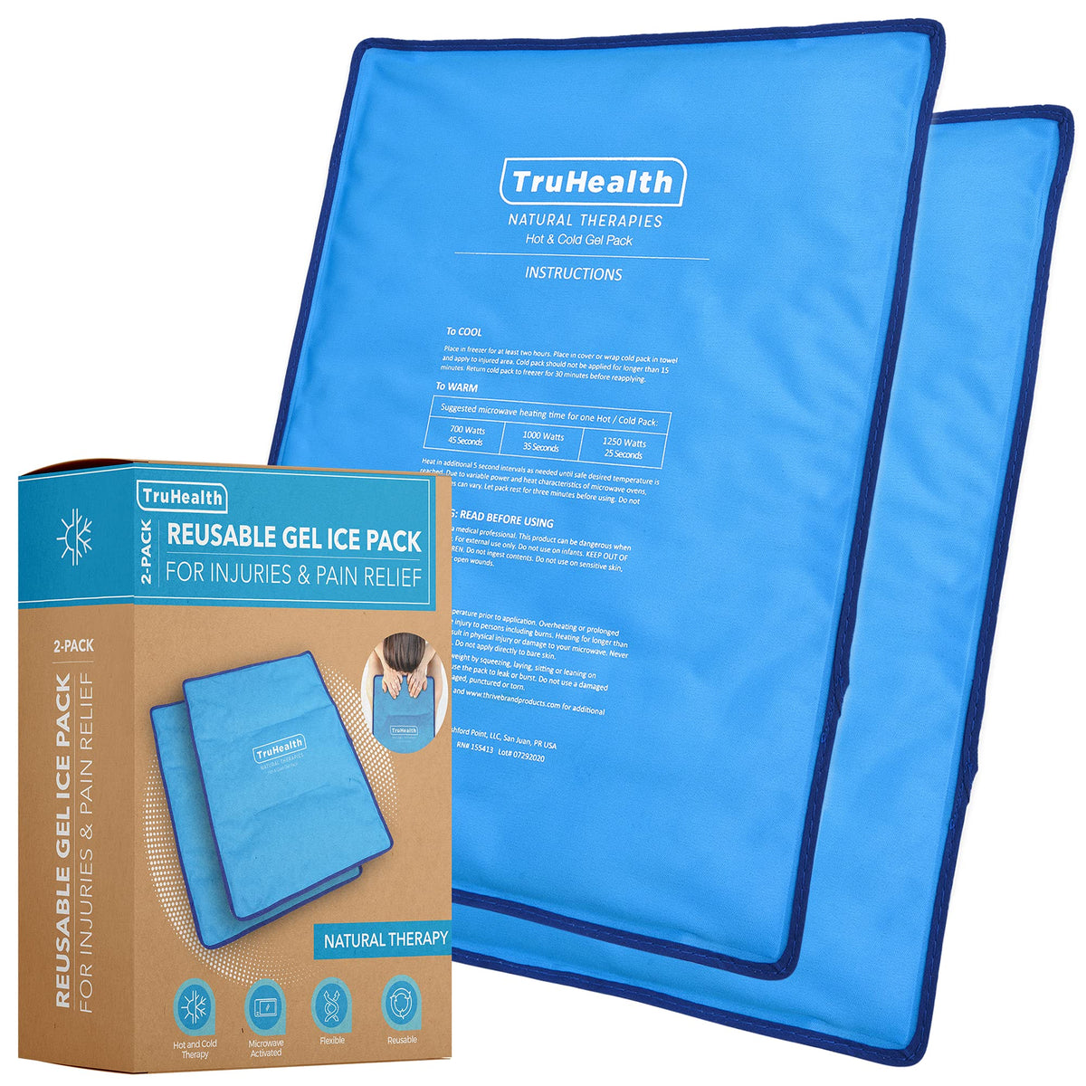 TruHealth gel-pack-glace-épaule-contour pour soulagement ciblé après activité.