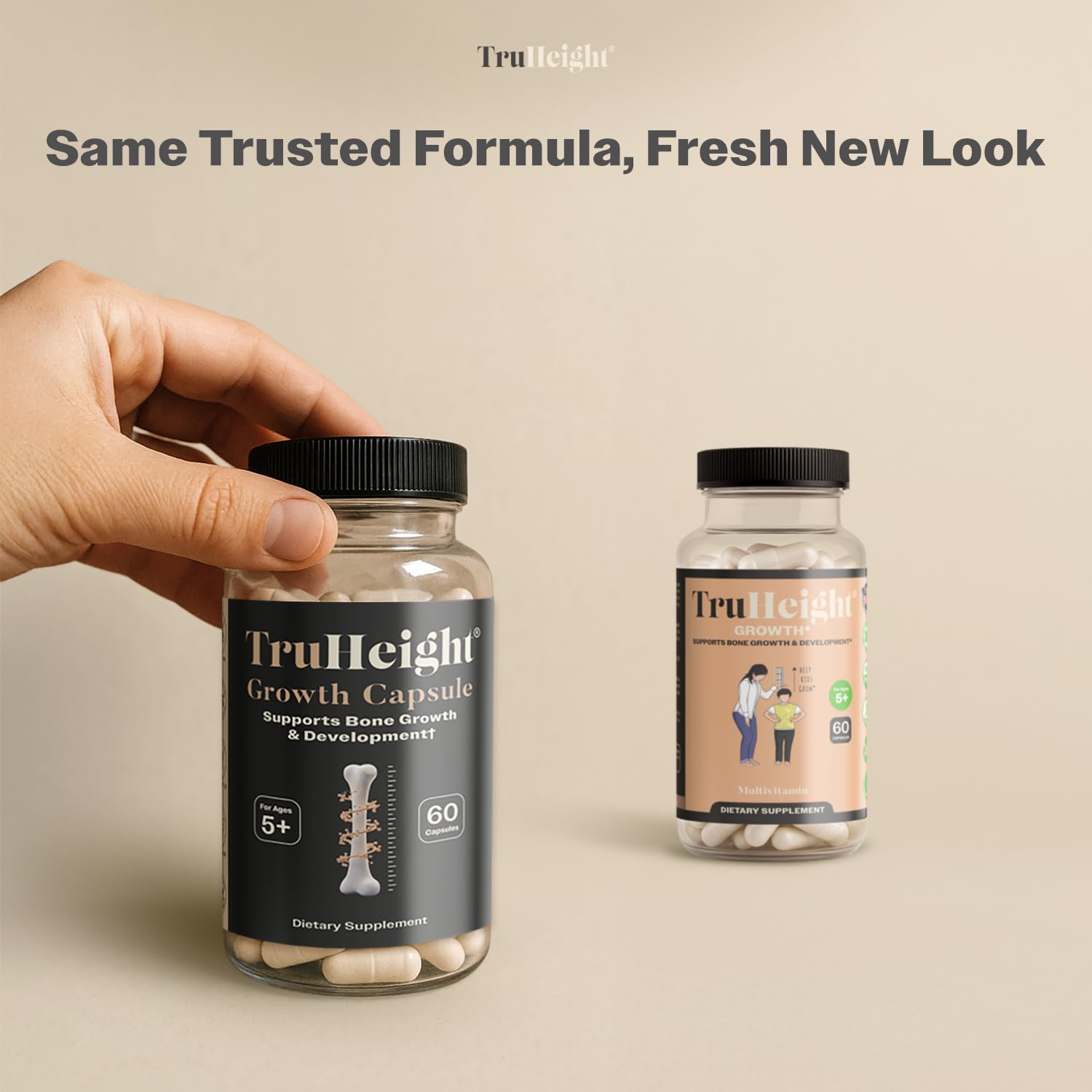 TruHeight capsules gros plan: détails sur les ingrédients clés tels que calcium et vitamine D