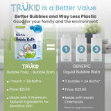 TruKid Bubble Podz: formule sans parfum pour peau sensible.