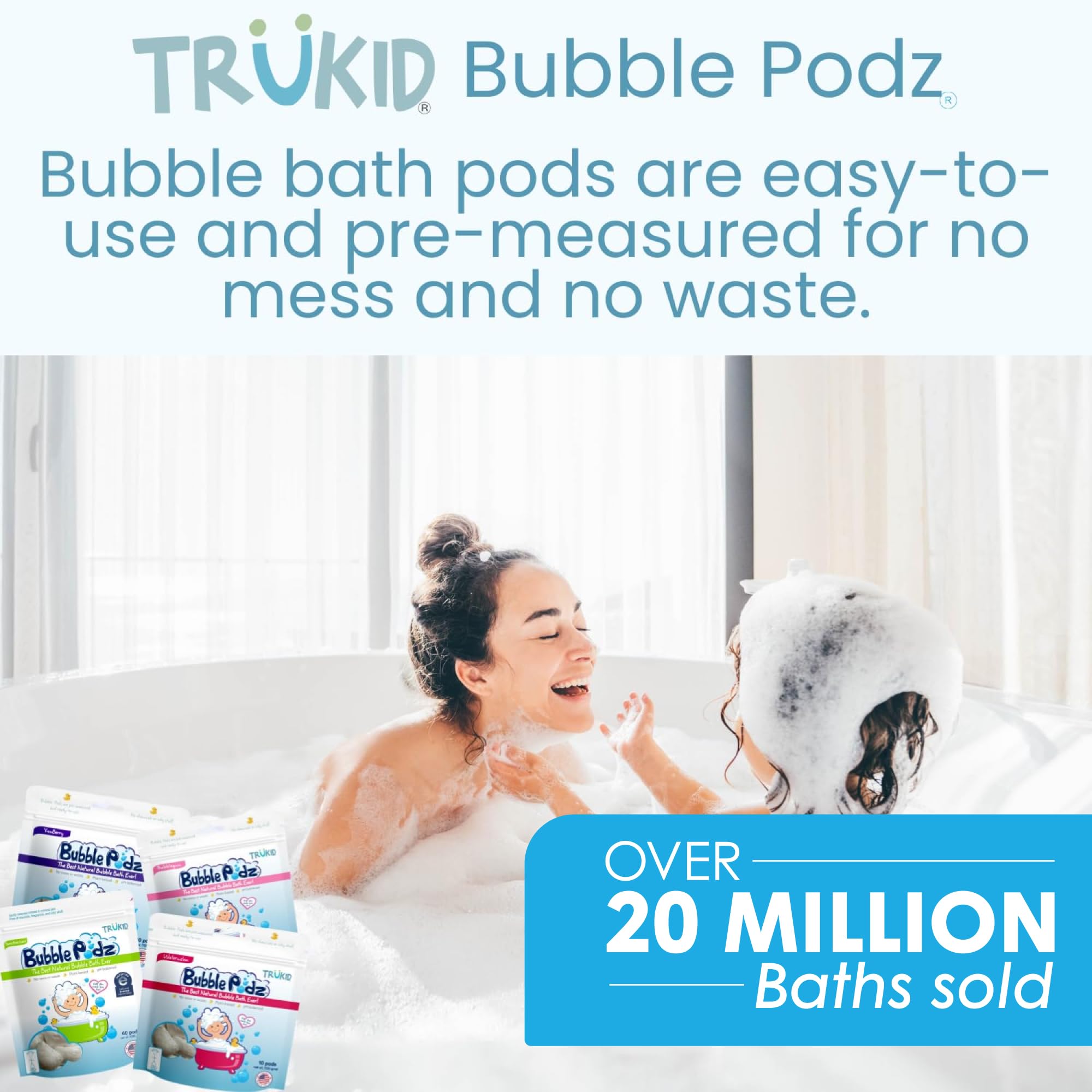 TruKid Bubble Podz: bulle généreuse et expérience sans larmes.