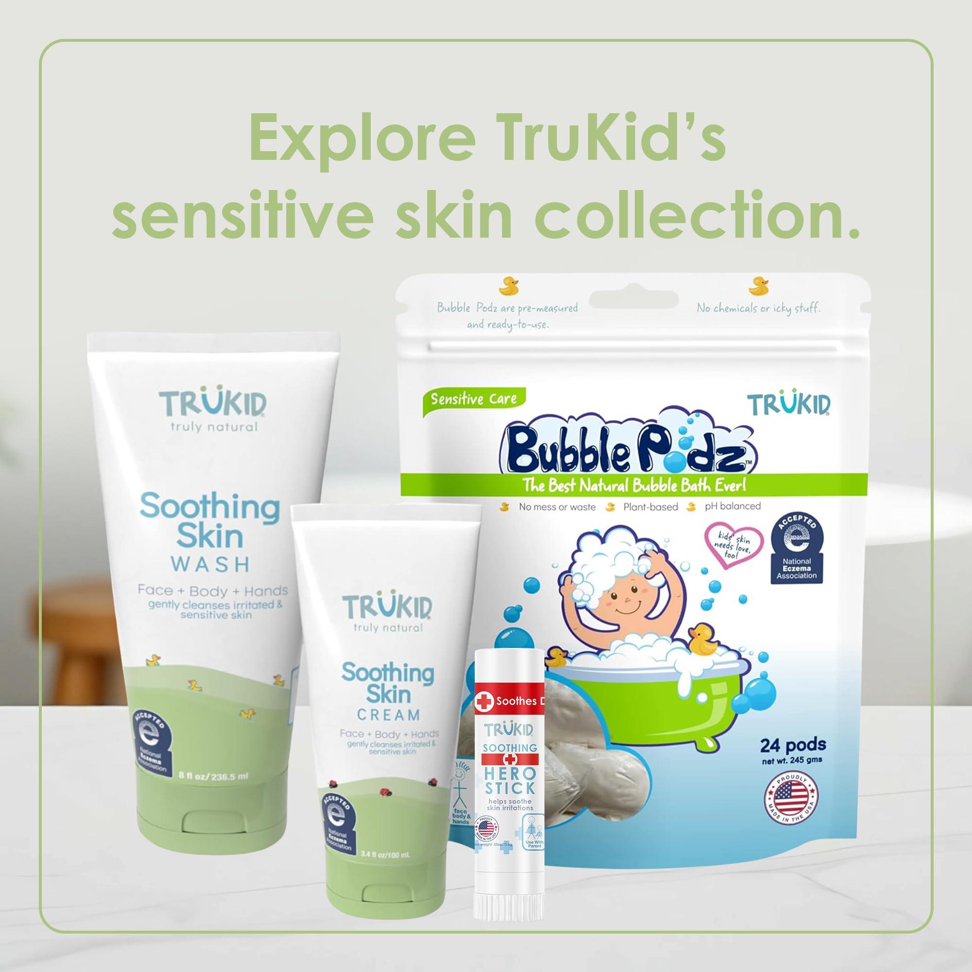 TruKid Hero Stick convient aux bébés et enfants à peau sensible.