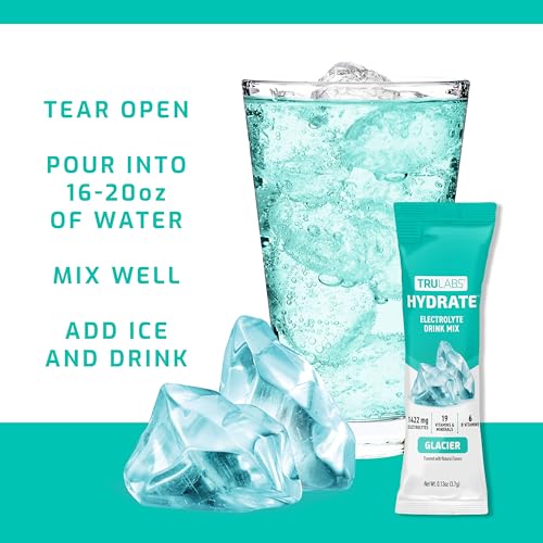 Hydrate Glacier: 19 vitamines et minéraux ajoutés pour le soutien quotidien.