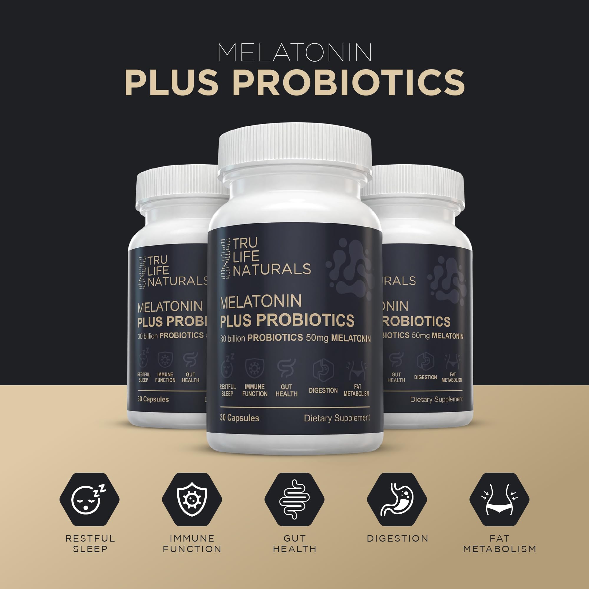 TRULIFE NATURALS Probiotiques 30milliards-CFU – mélange, soutien digestion