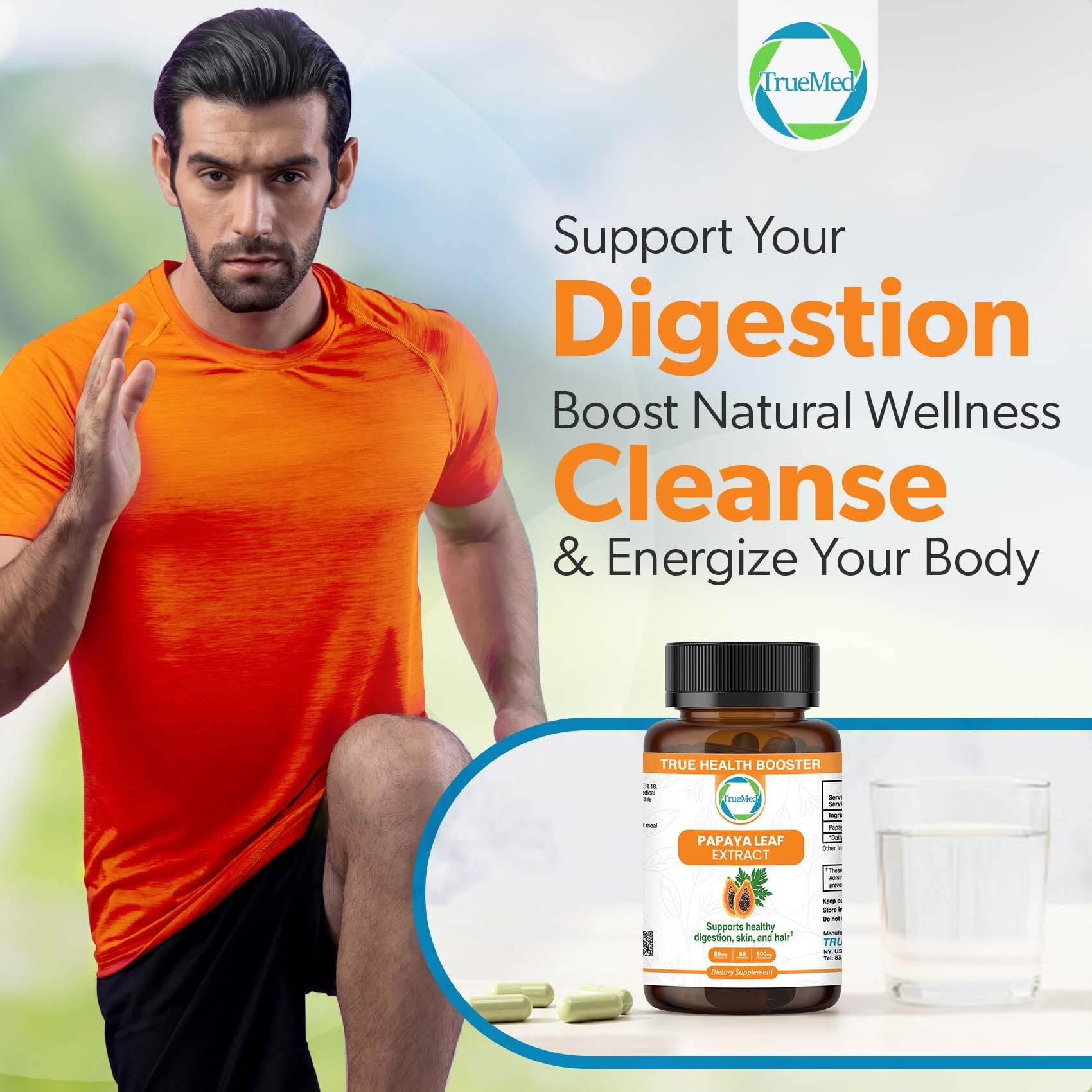 TRUEMED Routine quotidienne papaye, soutien immunitaire et digestion.