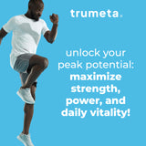 TRUMETA Créatine Monohydrate - avant-après-entraînement, améliorez l'effort et la récupération.