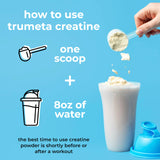 TRUMETA Créatine Monohydrate - énergie durable, concentration accrue pendant les séances prolongées.
