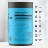 TRUMETA Créatine Monohydrate - etiquette, lisibilité facilitant le suivi des doses.