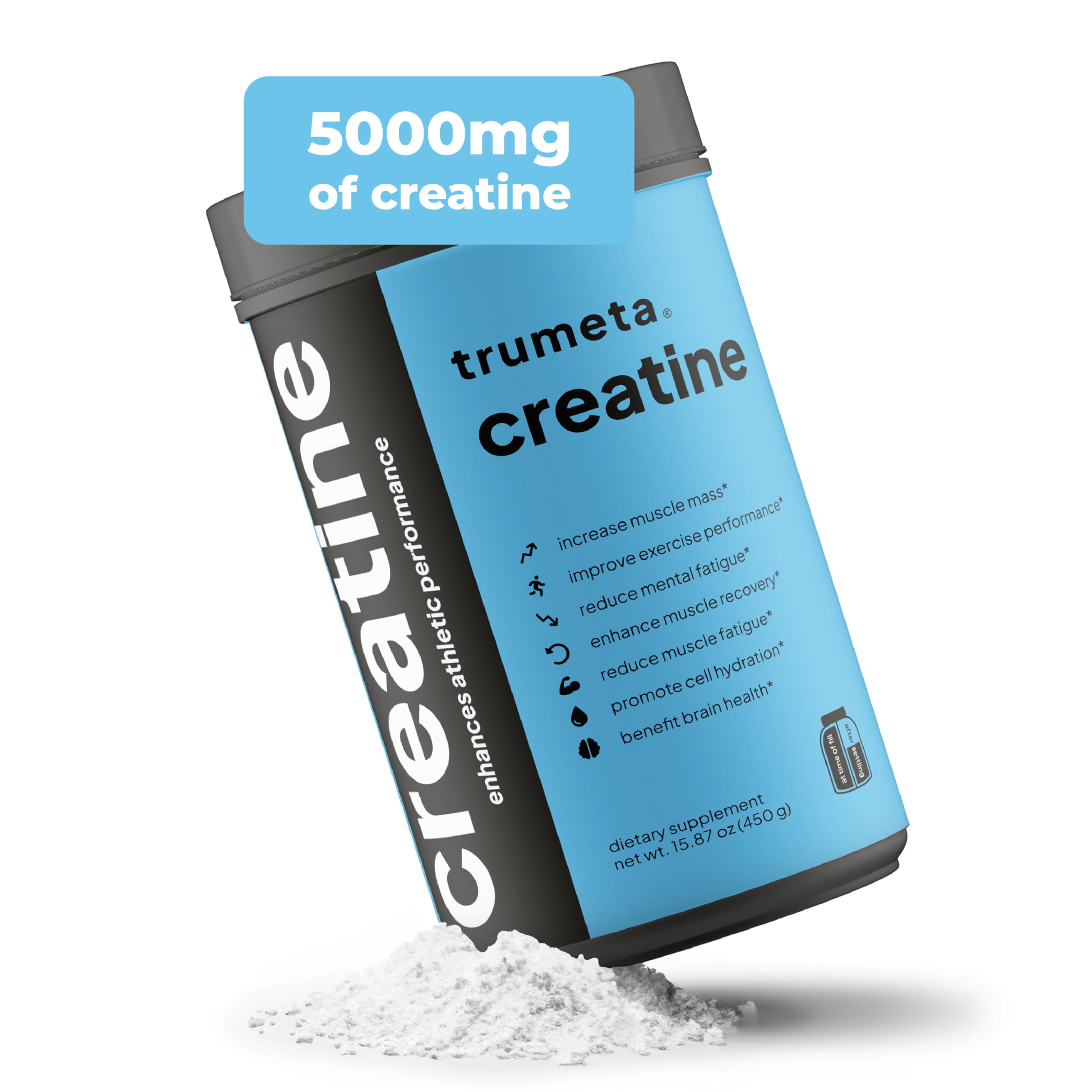 TRUMETA Créatine Monohydrate - poudre, soutien énergie et endurance pendant l'entraînement.