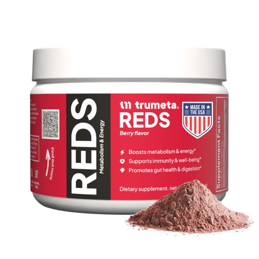 TRUMETA Reds: poudre rouge prête à être mélangée dans l'eau stimulante