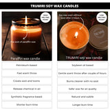 Bougie TRUMIRI Love Spell en soja et cristaux pour méditation et détente