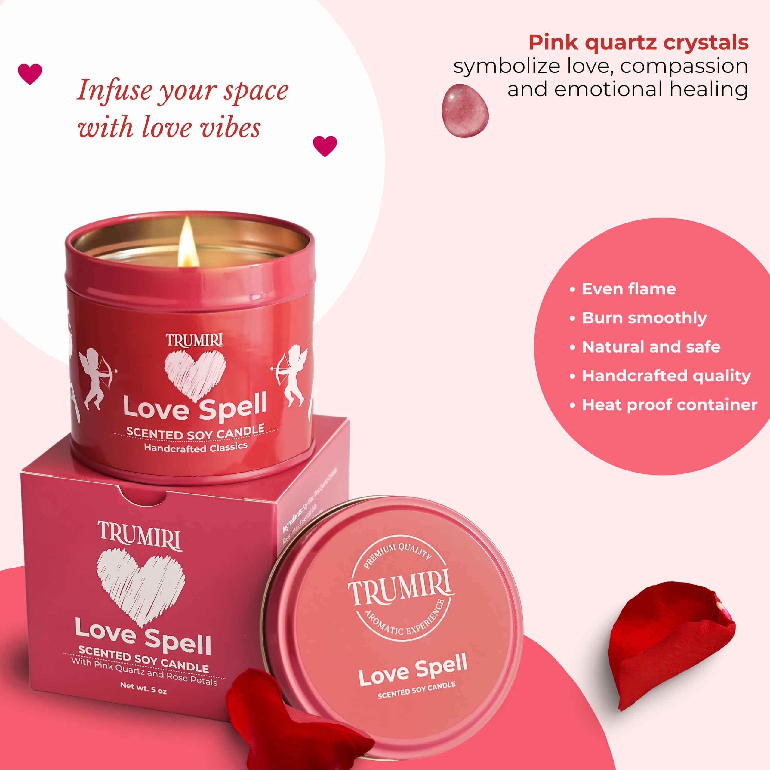 Détail des cristaux intégrés à TRUMIRI Love Spell pour une expérience sensorielle