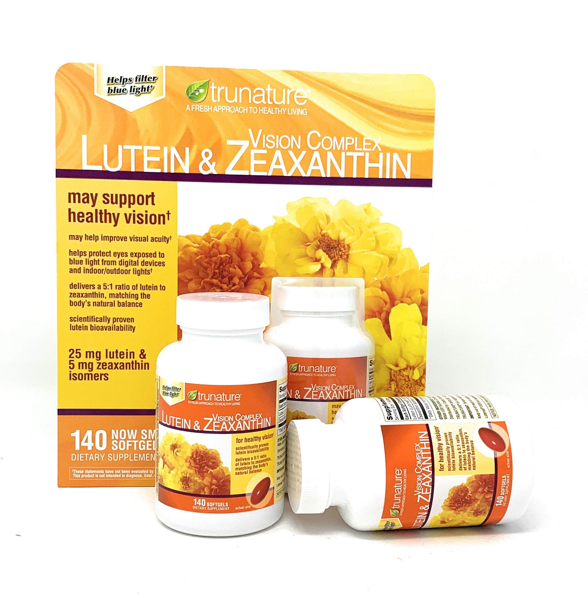 Ingrédients Lutemax 20/20: lutéine et zéaxanthine en balance naturelle.