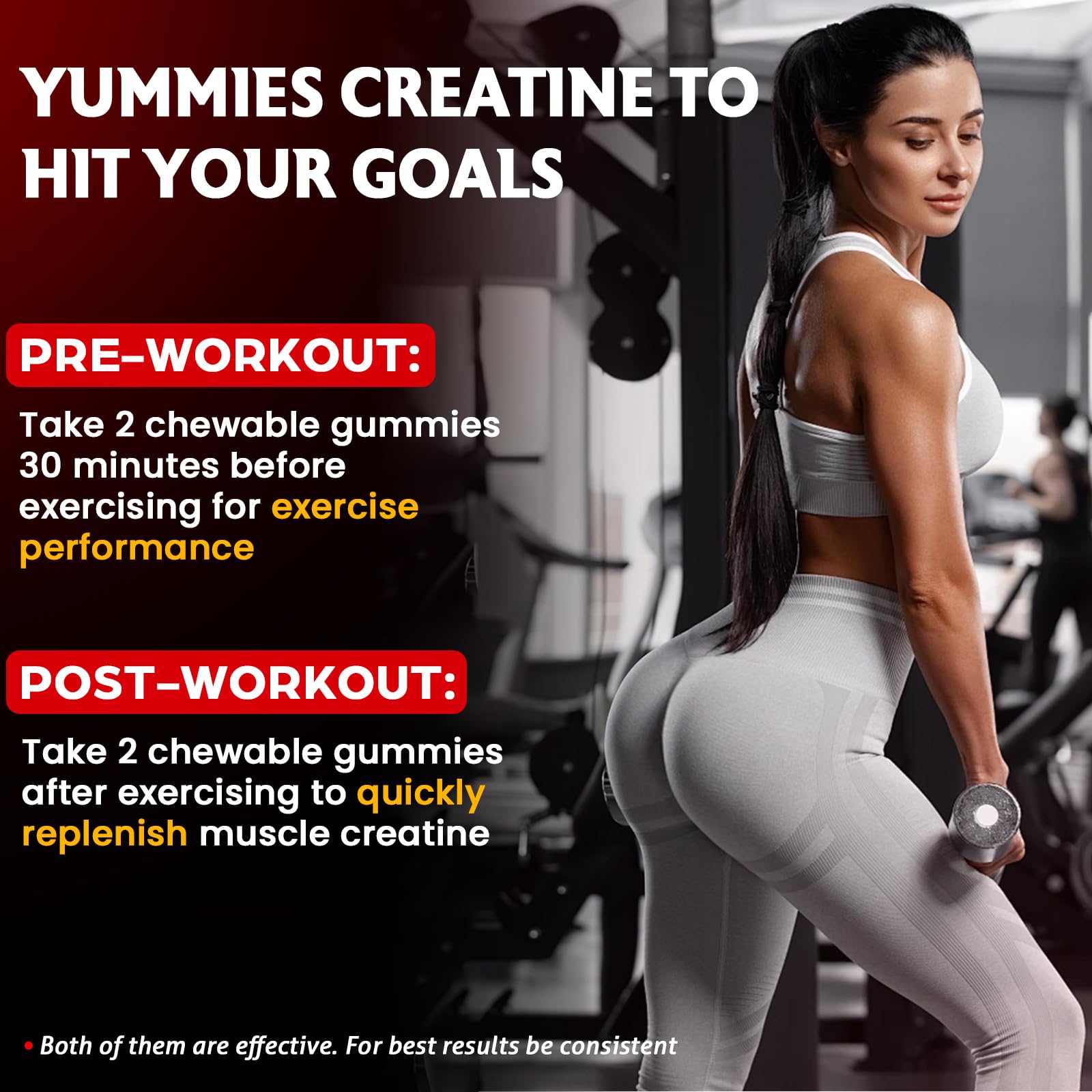 Formulation sans gluten des gommes Trupretty Creatine.