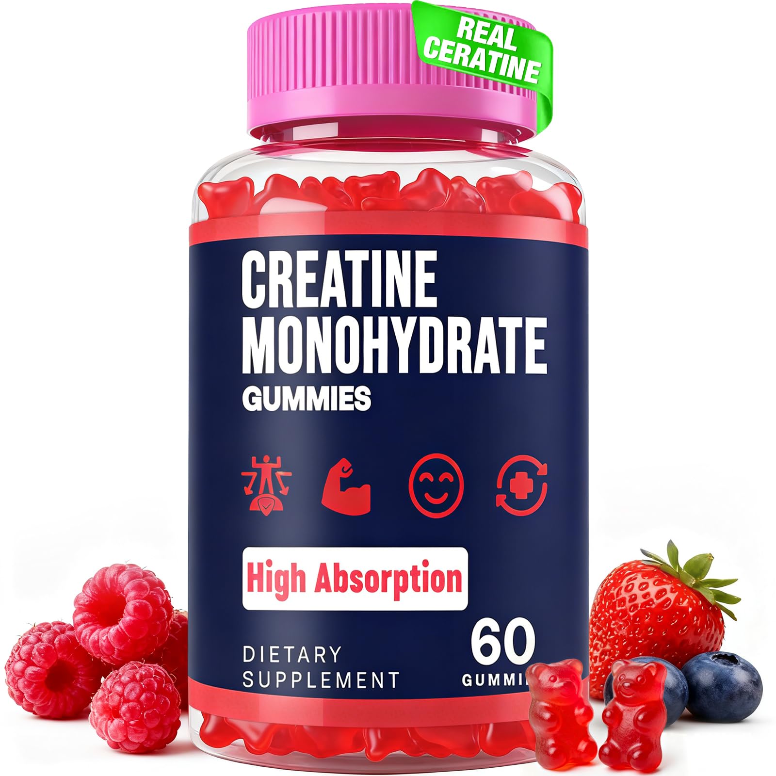 Trupretty Gummies Créatine Monohydrate : dose quotidienne pratique pour énergie soutenue.