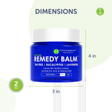 Emballage compact de Remedy Balm 2 oz pour la routine quotidienne.