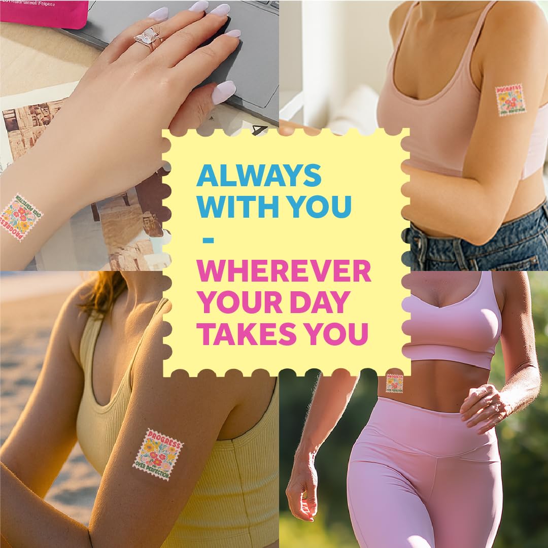 Patch TRUSTED RITUALS appliqué sur peau propre et sèche pour une utilisation rapide.