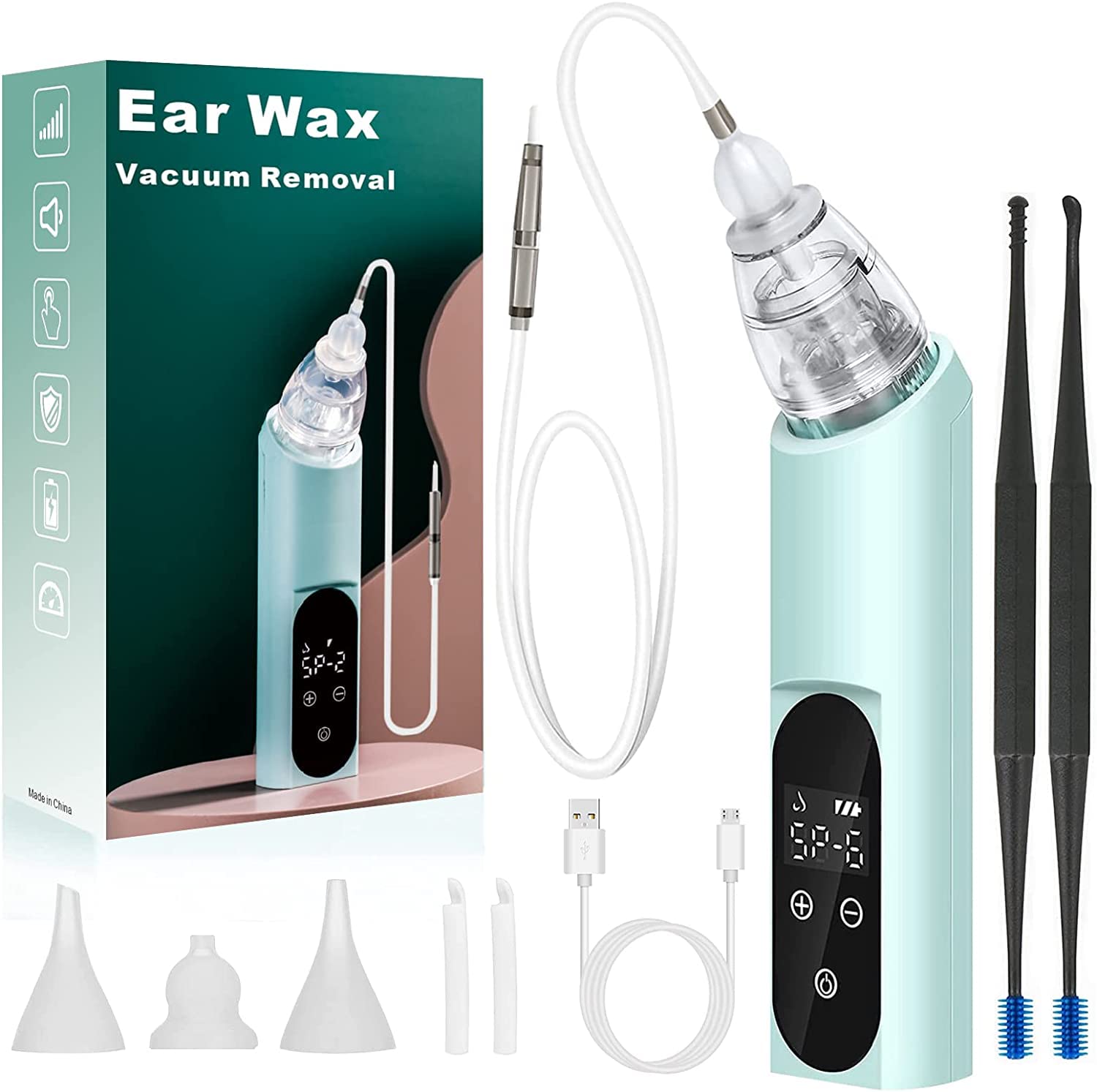 TrustV outil d’aspiration oreilles bleu pour un nettoyage en douceur.