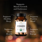 Truvani Ashwagandha: emballage recyclable et informations claires sur le produit.