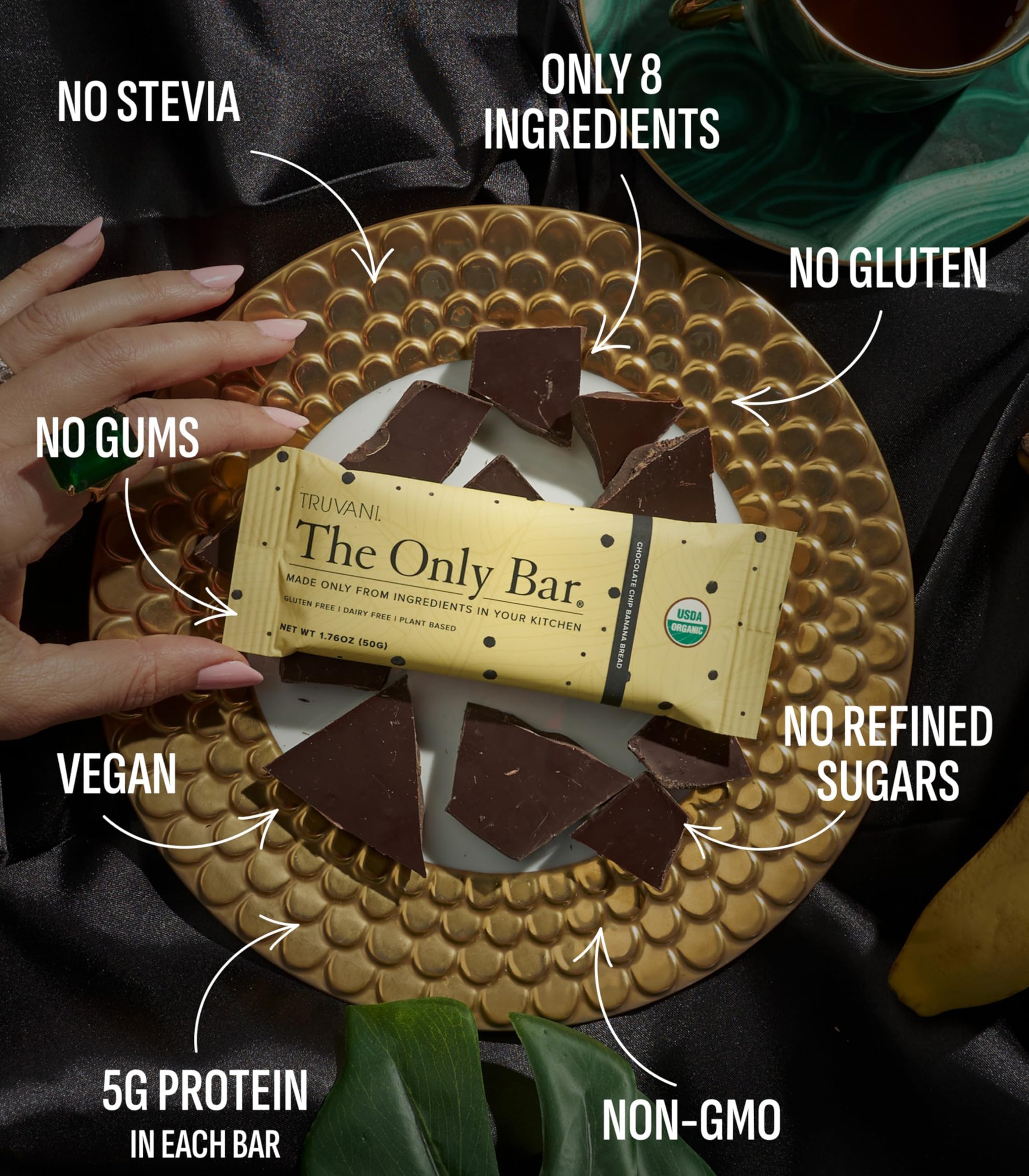 Ingrédients Truvani sans lait, sans gluten et sans soja