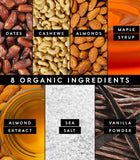 Barre Truvani chocolat bio amandes dattes, source naturelle d'énergie.
