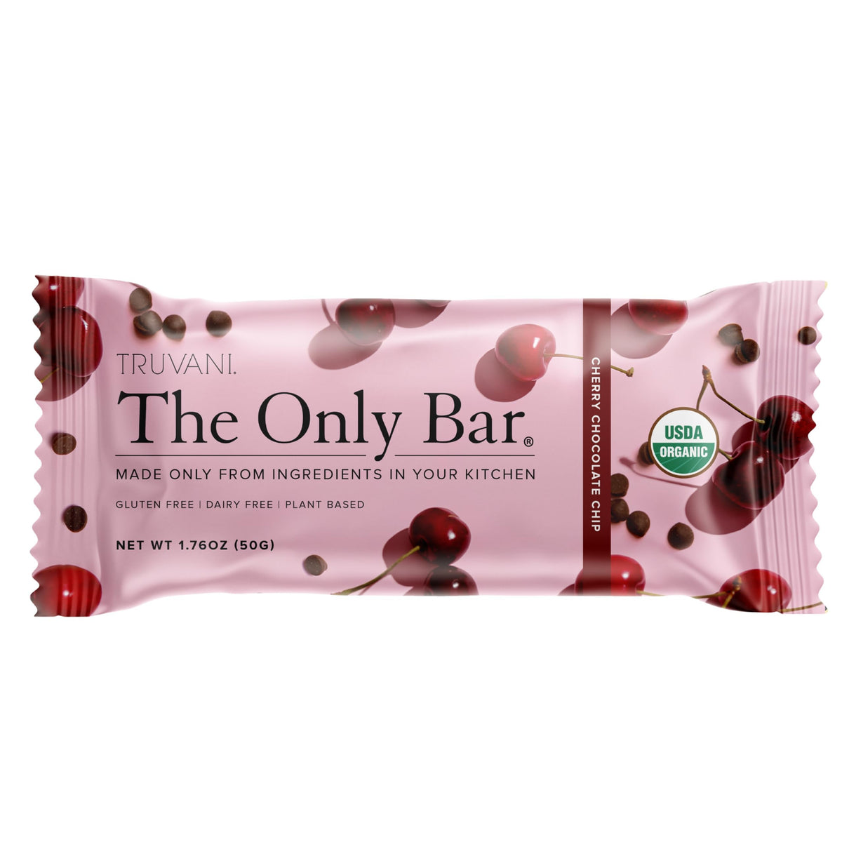 Barre Truvani végétales cerise chocolat emballage pratique et bio