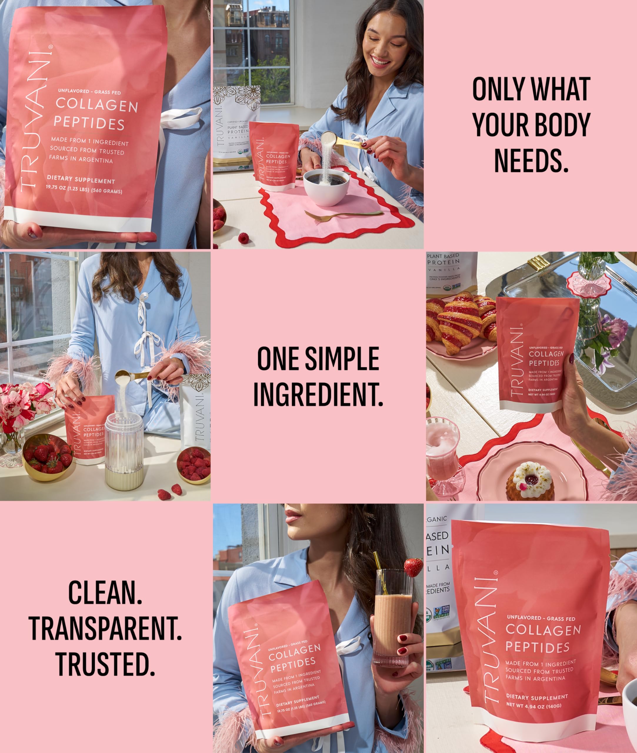 Truvani collagène sans lactose et sans gluten, cocok pour alimentation variée