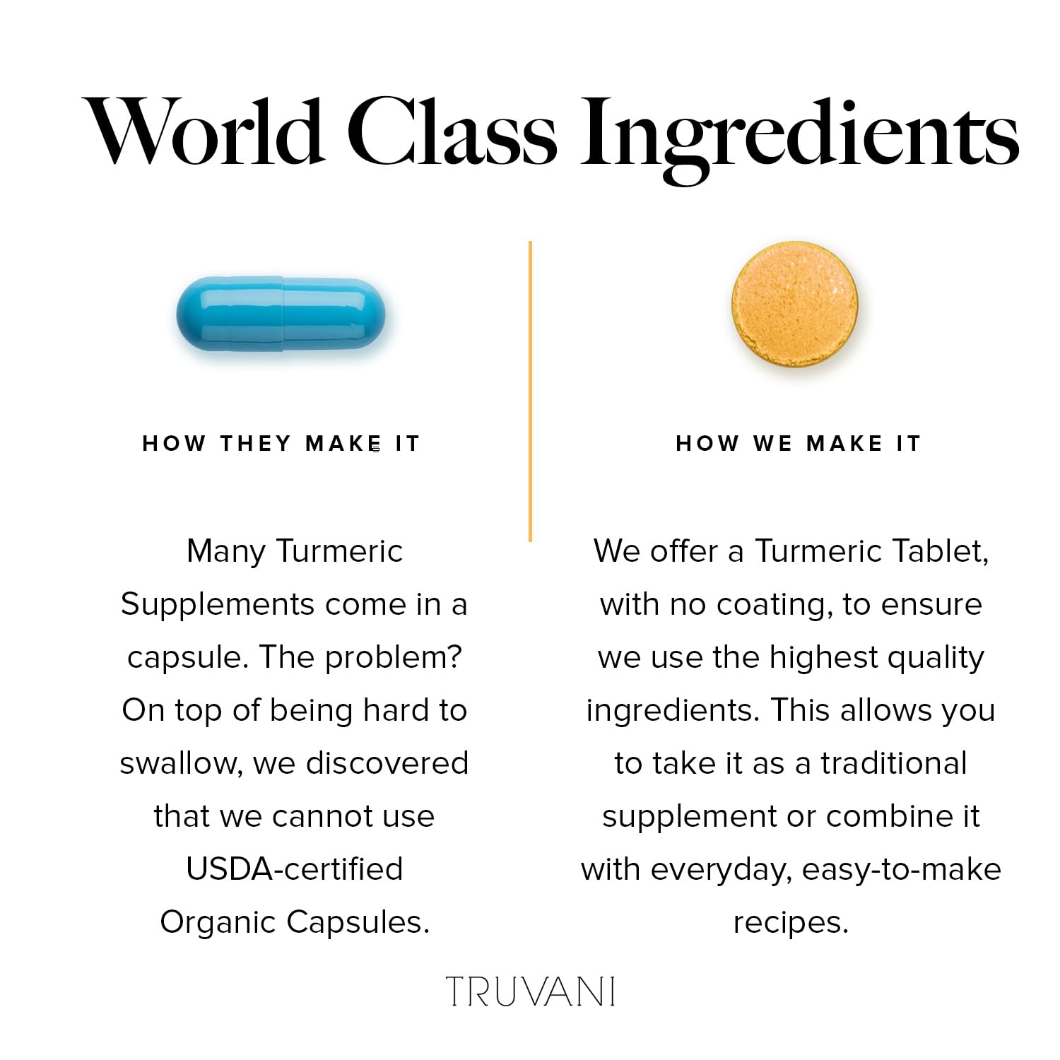 Truvani Curcumine bio: prêt à être mélangé dans soupes ou smoothies.