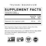 Truvani Magnésium 400 mg – flacon ouvert: pratique pour votre rituel du soir.