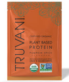 Poudre protéine Truvani pois saveur citrouille-épices: emballage pratique.