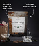 Préparation café adaptogènes Truvani avec goût chocolat mocha et énergie durable.