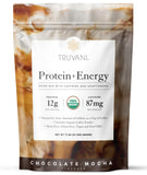 Protéine végétale Truvani en poudre Chocolat Mocha, goût riche et nourrissant.