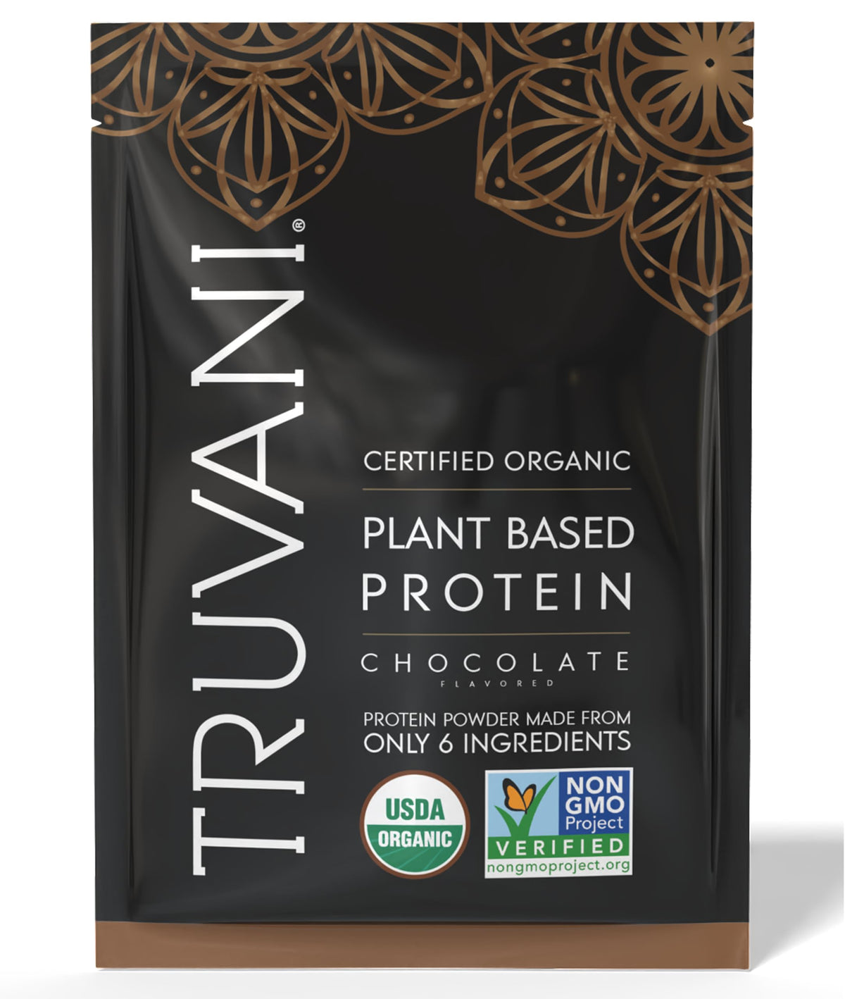 Truvani protéine pois-chocolat bouteille, source pratique de protéine vegan quotidienne.