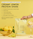 Mélange Truvani pois citron-cookie, texture homogène idéale pour boissons protéinées.