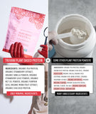 Truvani protéine de pois fraise – mug matin pour un smoothie rapide.