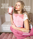 Truvani Protéine de Pois Fraise, shaker en main, mélange onctueux prêt en minutes.