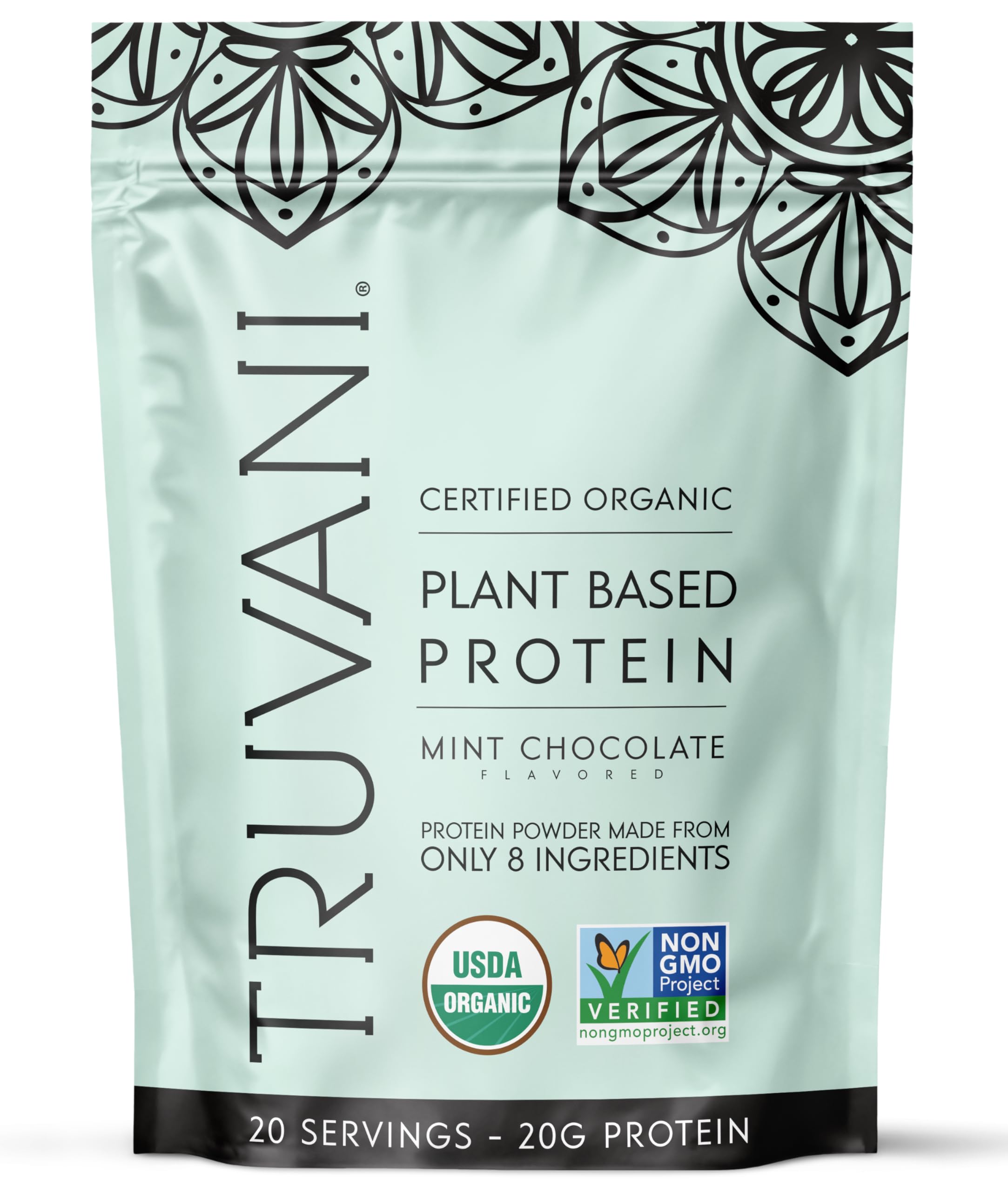 Truvani protéine pois menthe chocolat en sachet pour shake riche et protéiné