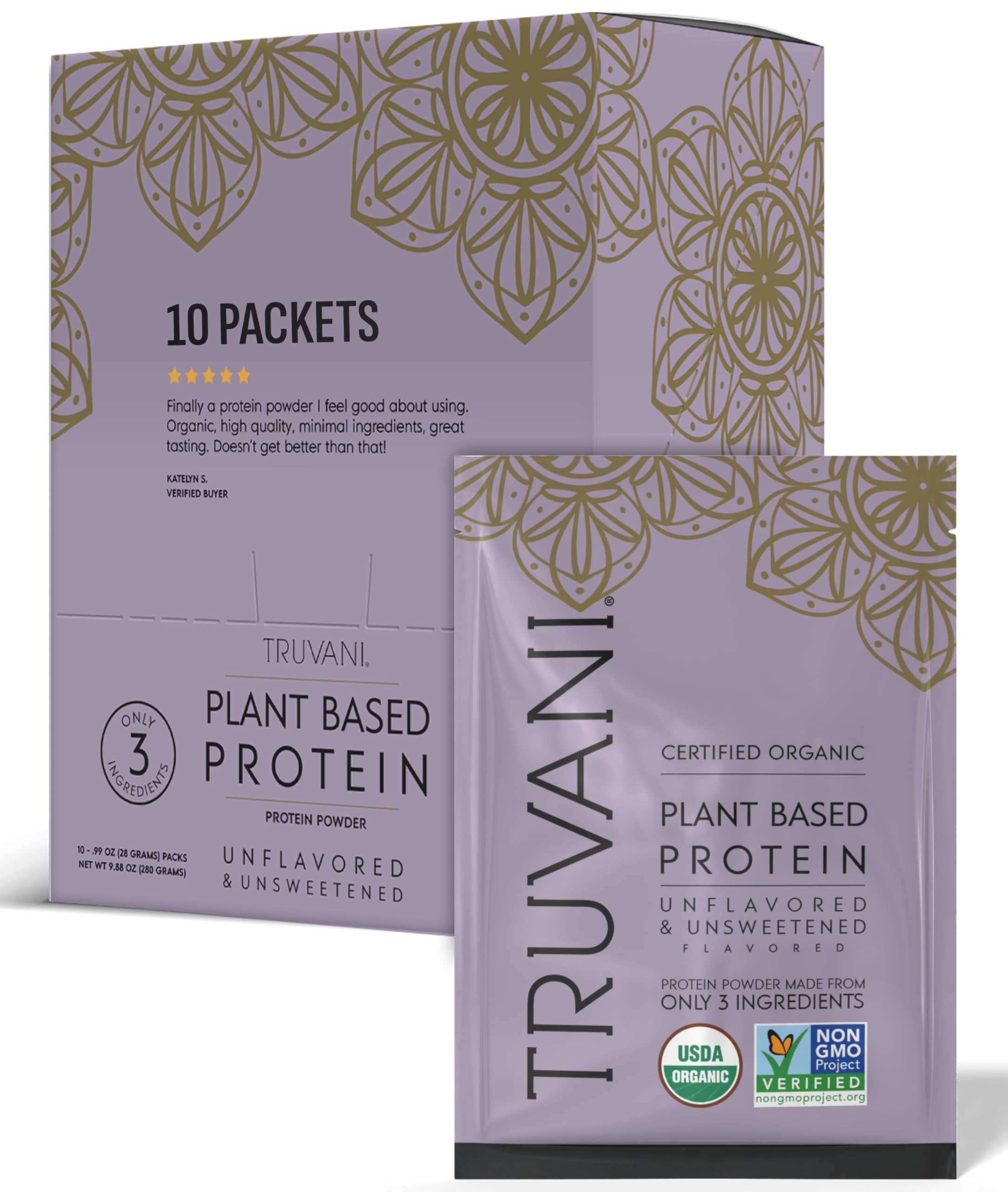 Truvani Protéine Pois Naturel Poudre, source végétale pure pour repas équilibré.