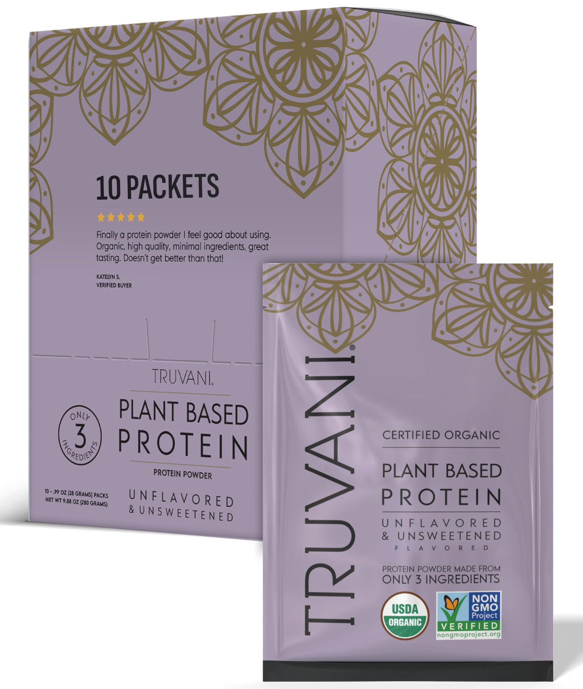 Truvani Protéine Pois Naturel Poudre, source végétale pure pour repas équilibré.