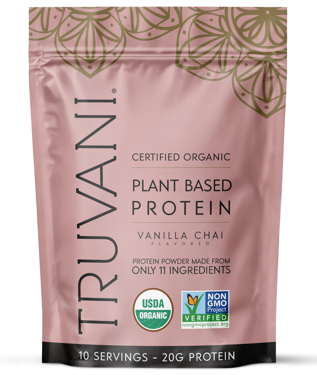 Truvani protéine pois vanille chai dans bouteille, mélange protéiné pratique