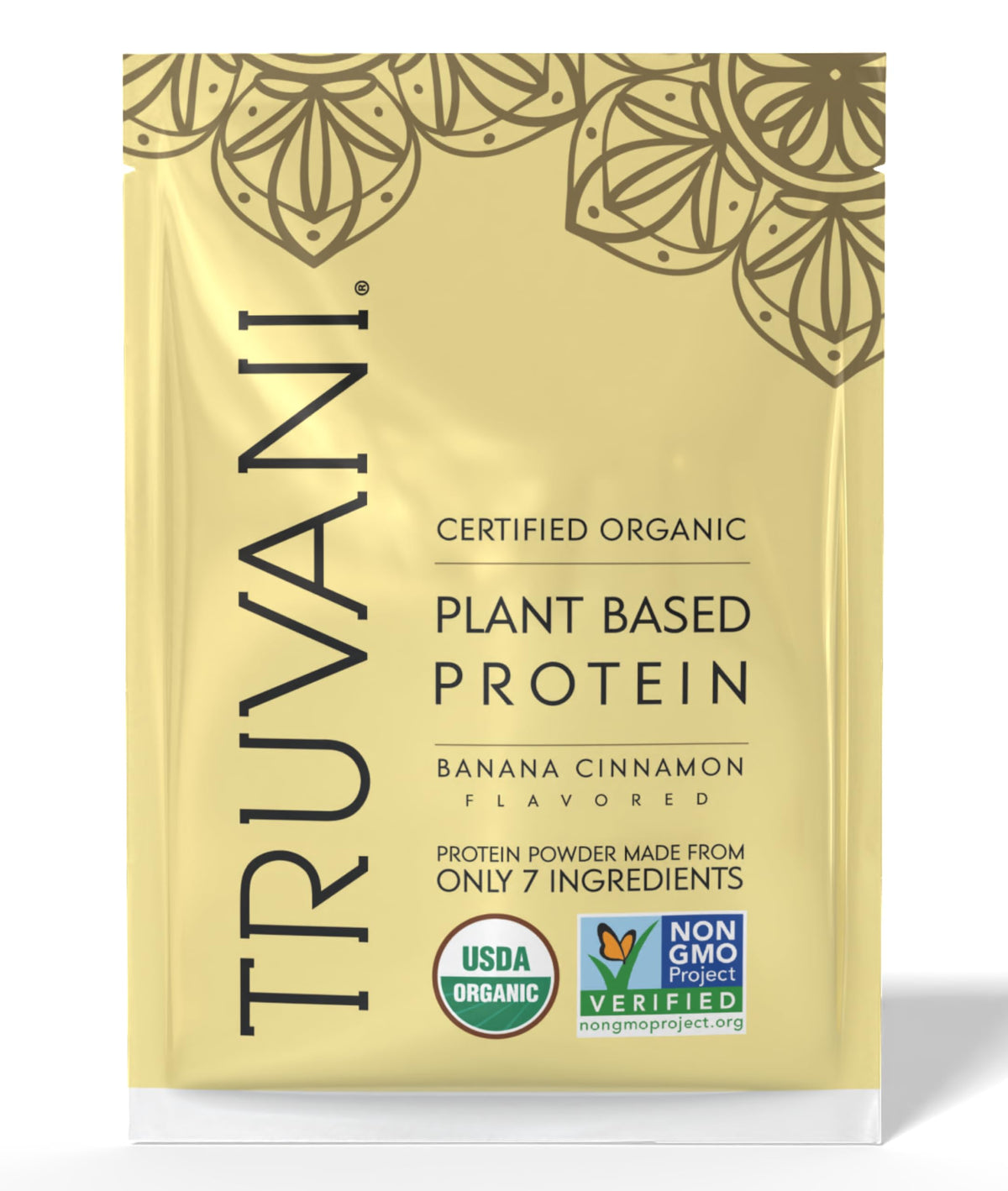 Truvani protéine pois banane cannelle en bouteille, pratique à emporter après l’entraînement.