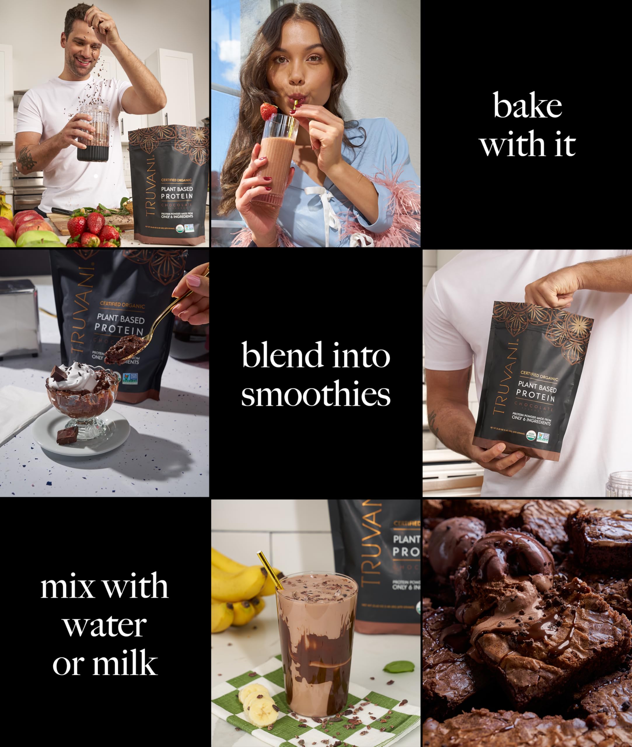 Bouteille Truvani chocolat: pratique et durable pour le quotidien.