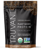 Protéine Truvani pois chocolat en poudre: shake végétal délicieux et nourrissant.