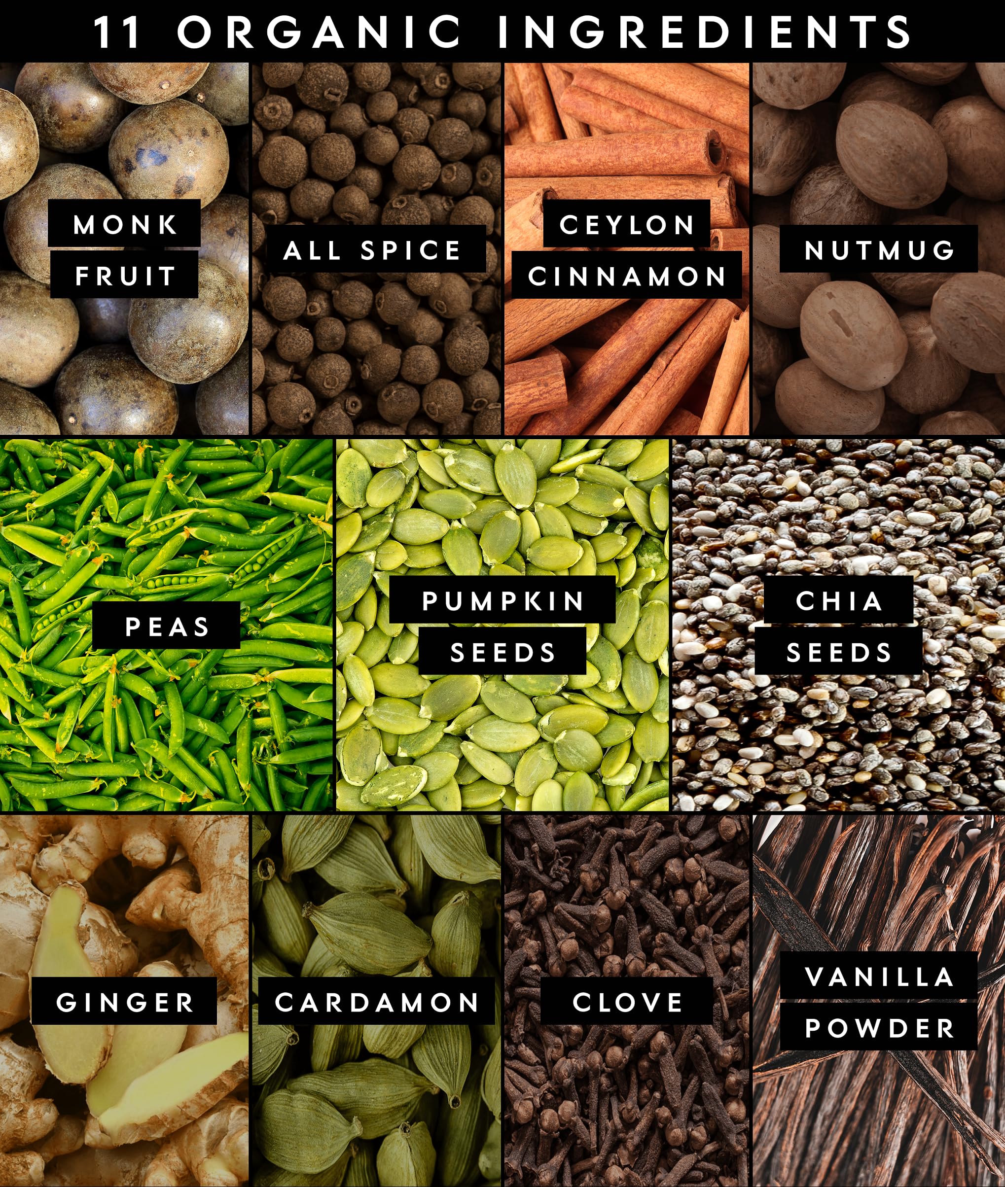 Étiquette Truvani bio et sans additifs pour plus de transparence.