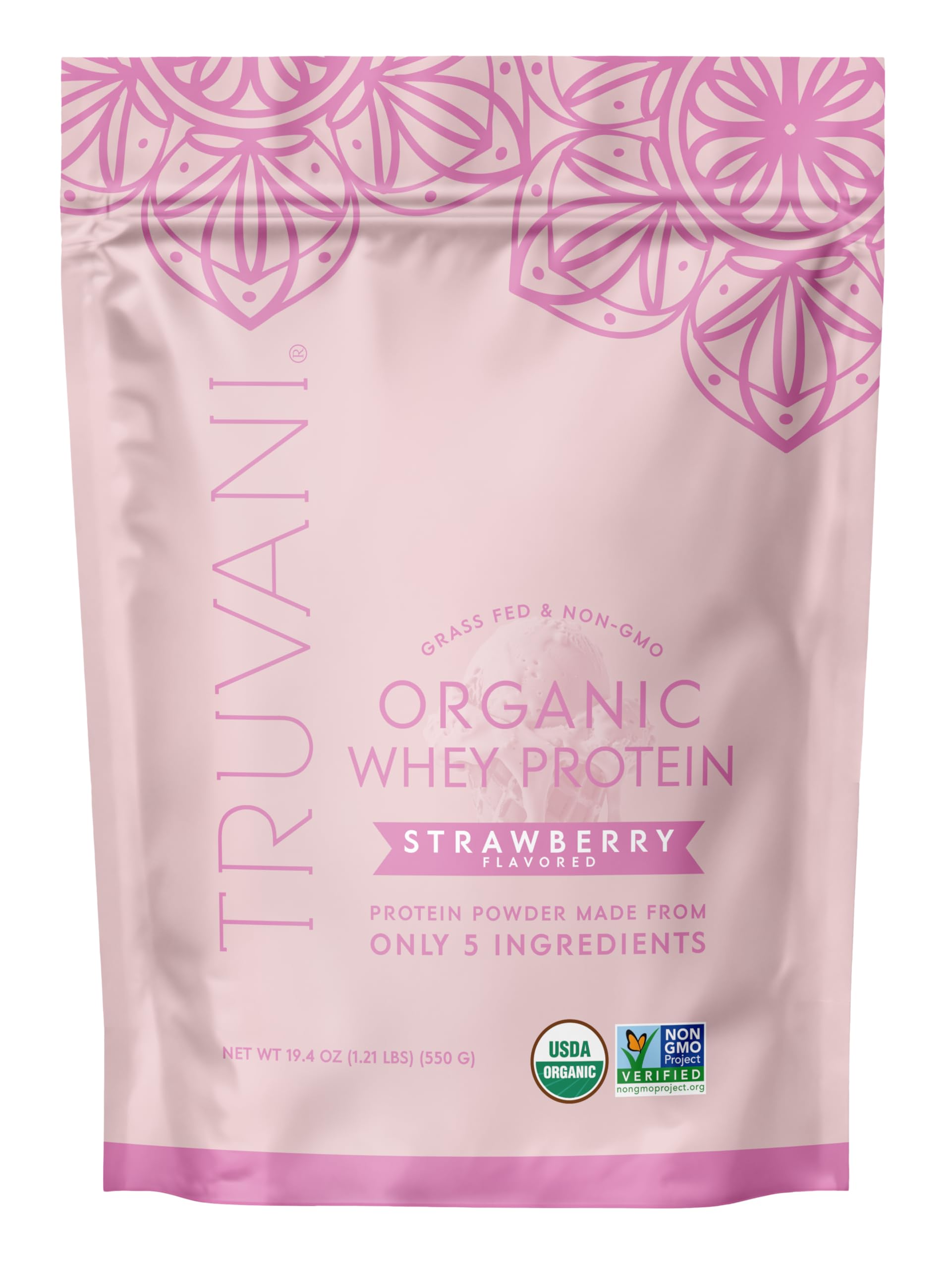 Bouteille Truvani whey protéine fraise, récupération après l effort.