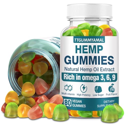 Gomme TTGUMMYAMAL en bouteille, soutien potentiel au sommeil et à la détente.