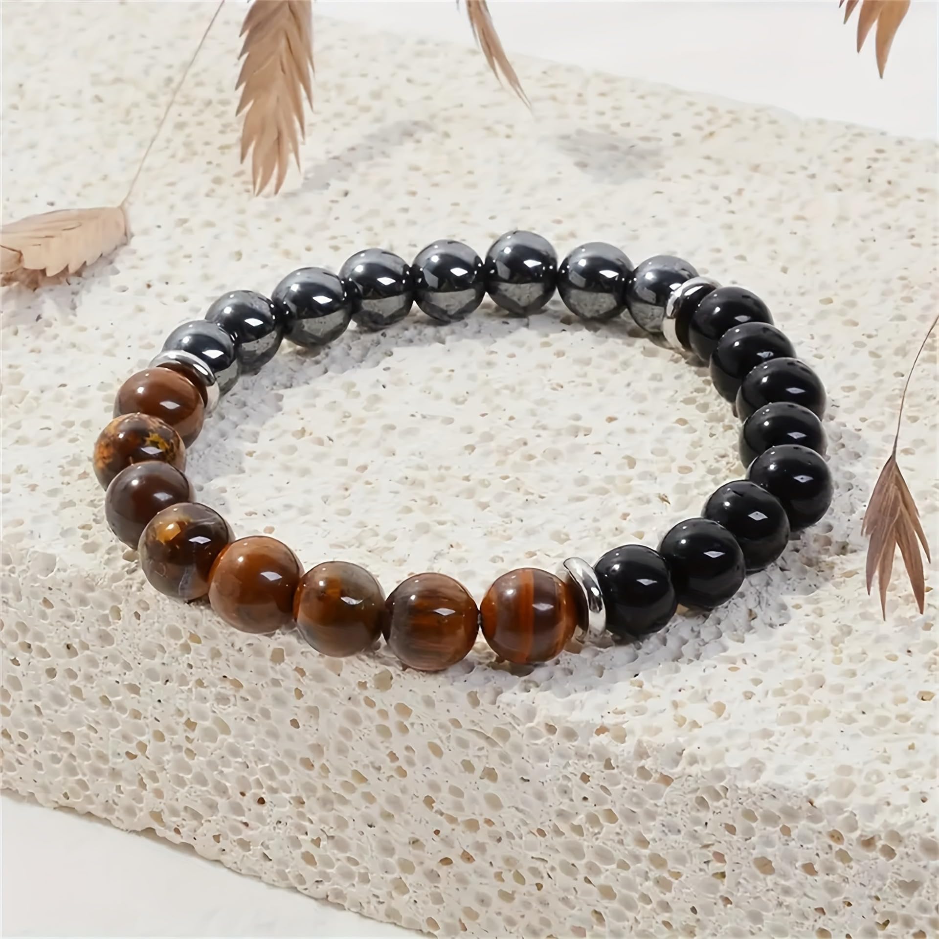 Bracelet TUBIANCA – Hématite pour ancrage et stabilité émotionnelle.