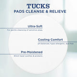 Tampons TUCKS hypoallergéniques et sans colorants.