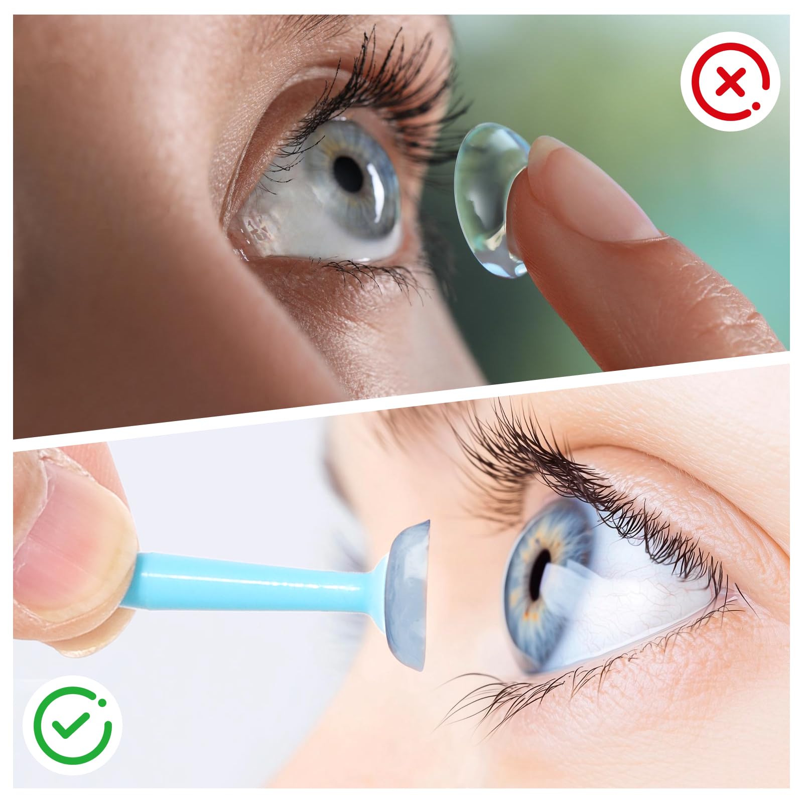 Outil caoutchouc doux Tucnoeu: manipulation délicate sans endommager les lentilles.